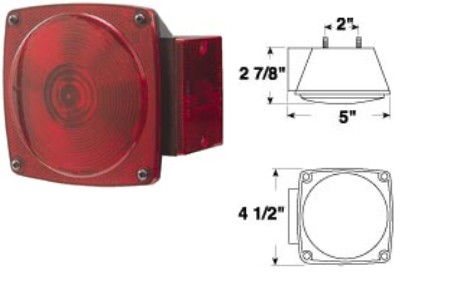 Stop, Turn, & Tail Light – Trailer – Drivers Side-Submersible by PETERSON MFG
