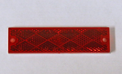 Reflector Rectangular Red 4 1/4×1